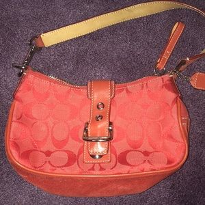 Red coach bag